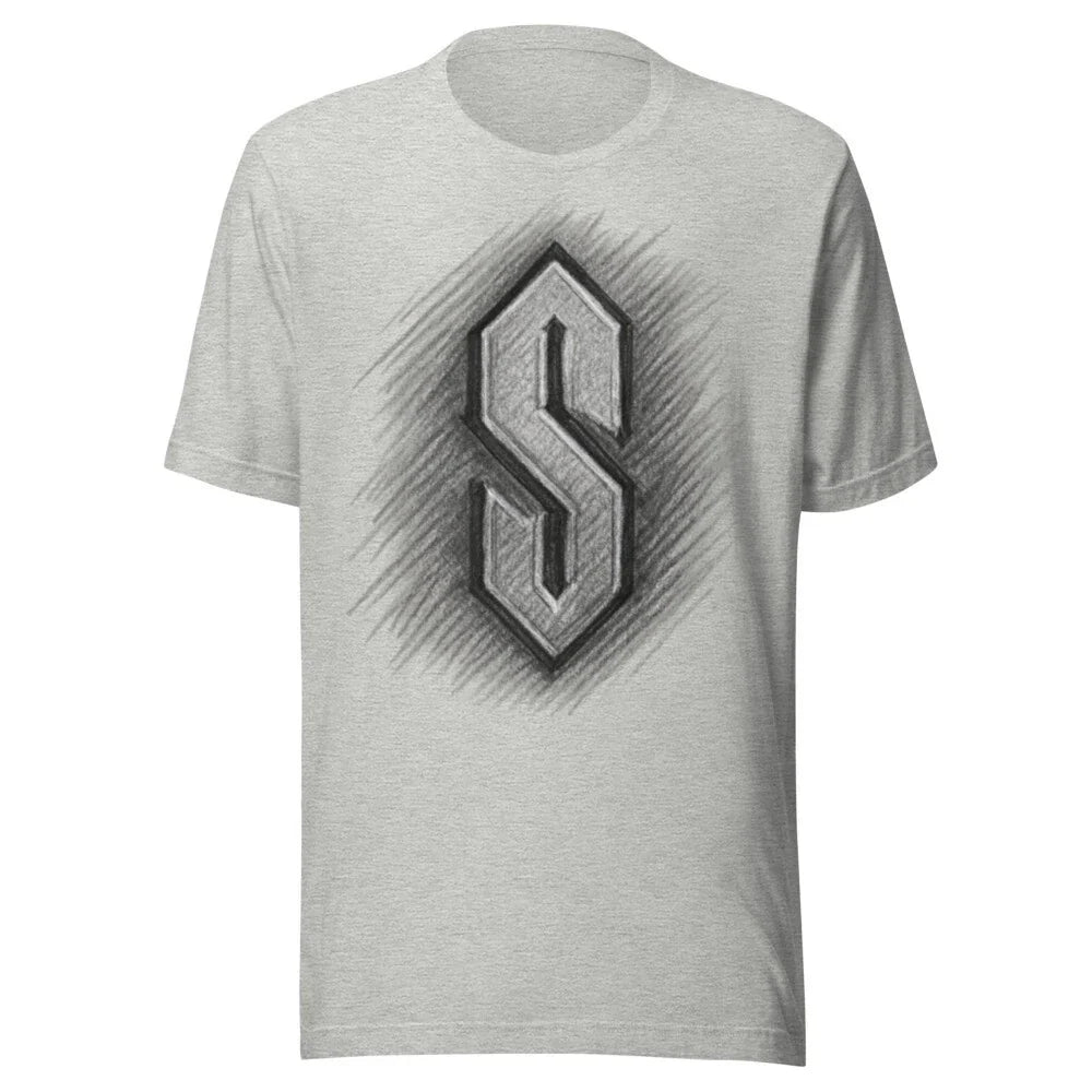 COOL "S" SHIRT  - VINTAGE Y2K  90's - ART GRAFFITTI FUNNY - HEATHER GRAY Unisex T-shirt, Sweatshirt, Hoodie, Long Sleeve Tee - T-Shirt, Sweatshirt, Hoodie