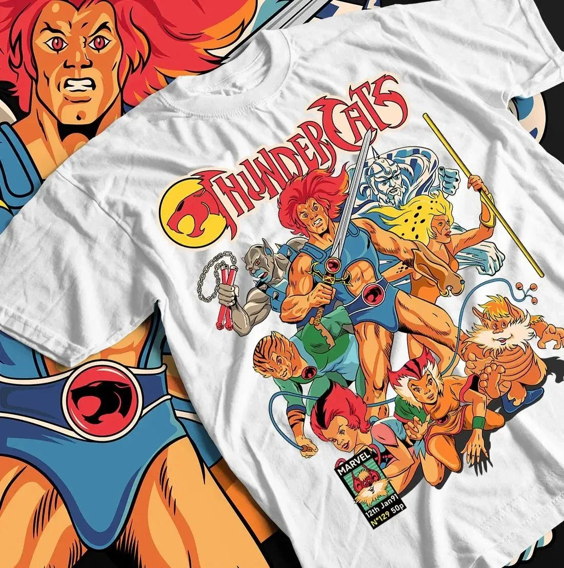 Thundercats Cotton T-Shirt Anime 80s 90s Cartoon Cotton T-Shirt Unisex Printed T Unisex T-shirt, Sweatshirt, Hoodie, Long Sleeve Tee - T-Shirt, Sweatshirt, Hoodie