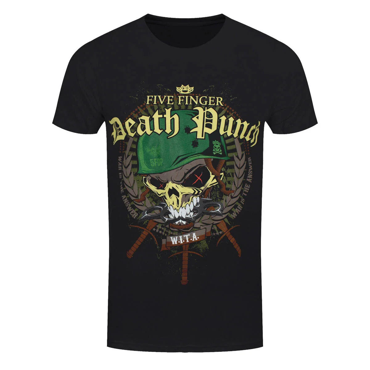 Five Finger Death Punch T-Shirt FFDP War Head Band Official New Black Unisex T-shirt, Sweatshirt, Hoodie, Long Sleeve Tee - T-Shirt, Sweatshirt, Hoodie