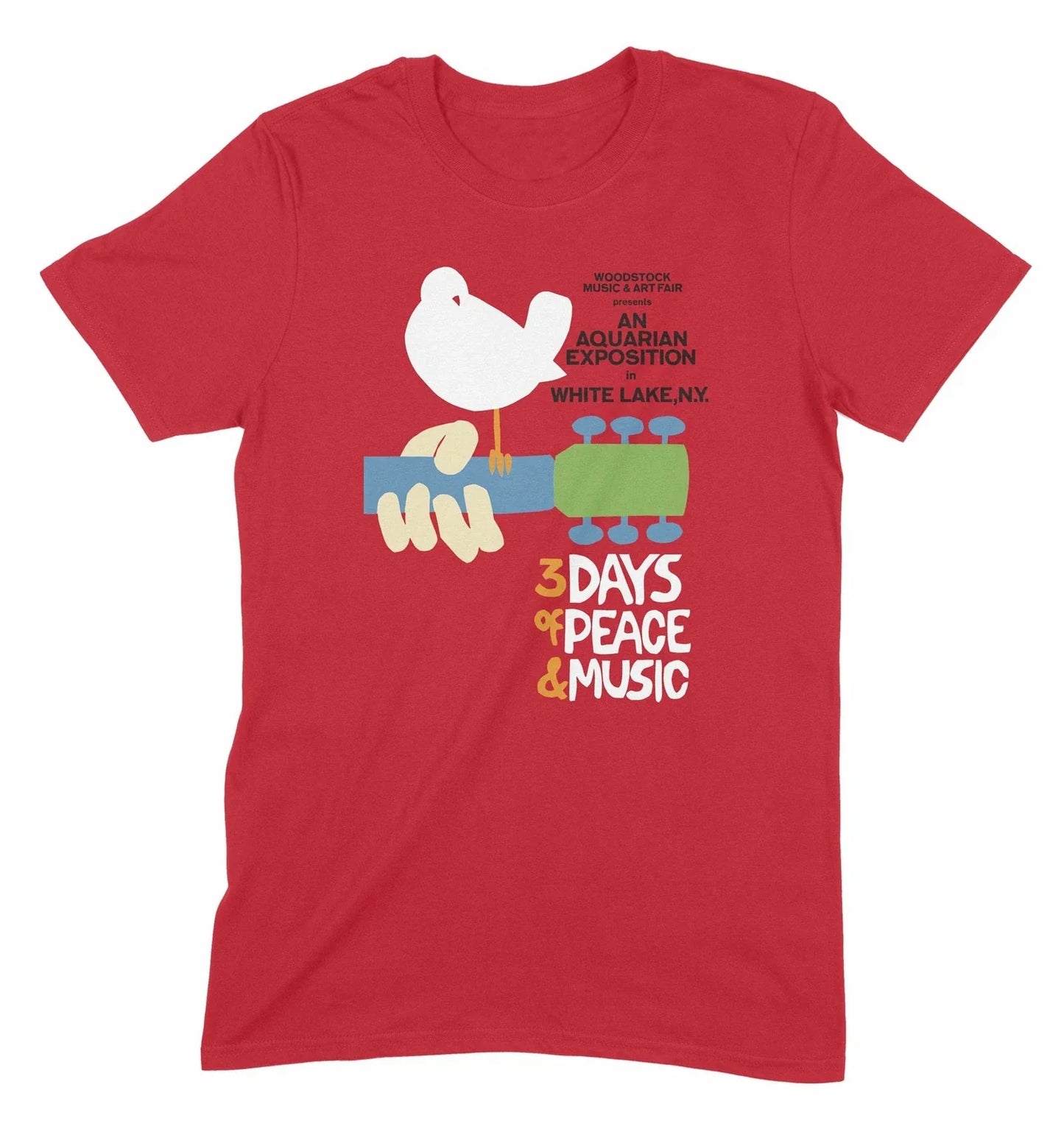 Woodstock Festival Poster T-Shirt - Vintage 1960s Hippie Psychedelia Unisex T-shirt, Sweatshirt, Hoodie, Long Sleeve Tee - T-Shirt, Sweatshirt, Hoodie