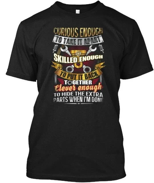 Funny Mechanic Quote Cleverness Tweak Di Curious T-Shirt Made in USA S to 5XL Unisex T-shirt, Sweatshirt, Hoodie, Long Sleeve Tee - T-Shirt, Sweatshirt, Hoodie