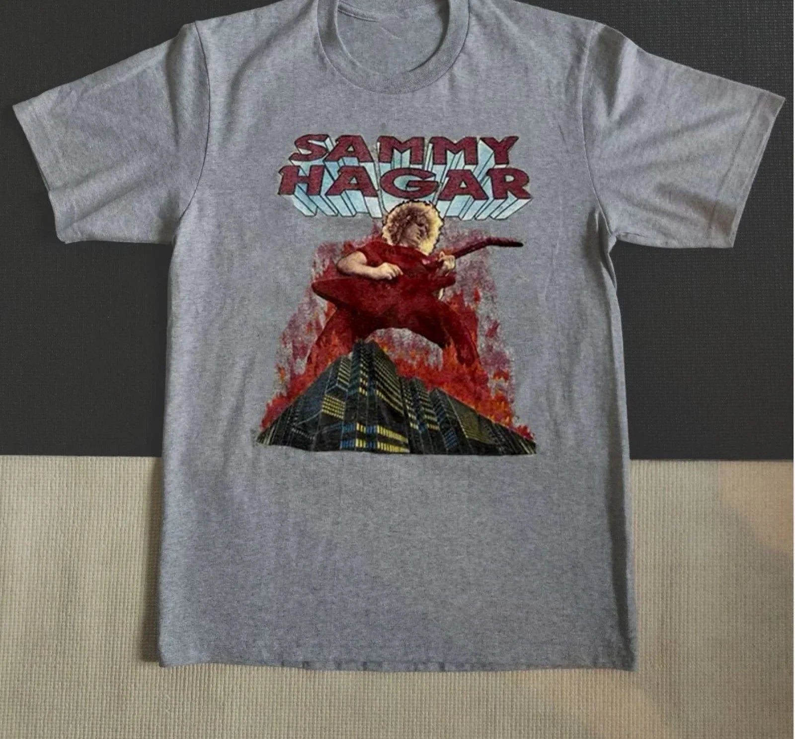 Sammy Hagar The Red Rocker Burning T-shirt S to 5XL Unisex T-shirt, Sweatshirt, Hoodie, Long Sleeve Tee - T-Shirt, Sweatshirt, Hoodie