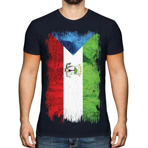 Equatorial Guinea Grunge Flag Equatoguinean Tee T-Shirt Unisex T-shirt, Sweatshirt, Hoodie, Long Sleeve Tee - T-Shirt, Sweatshirt, Hoodie