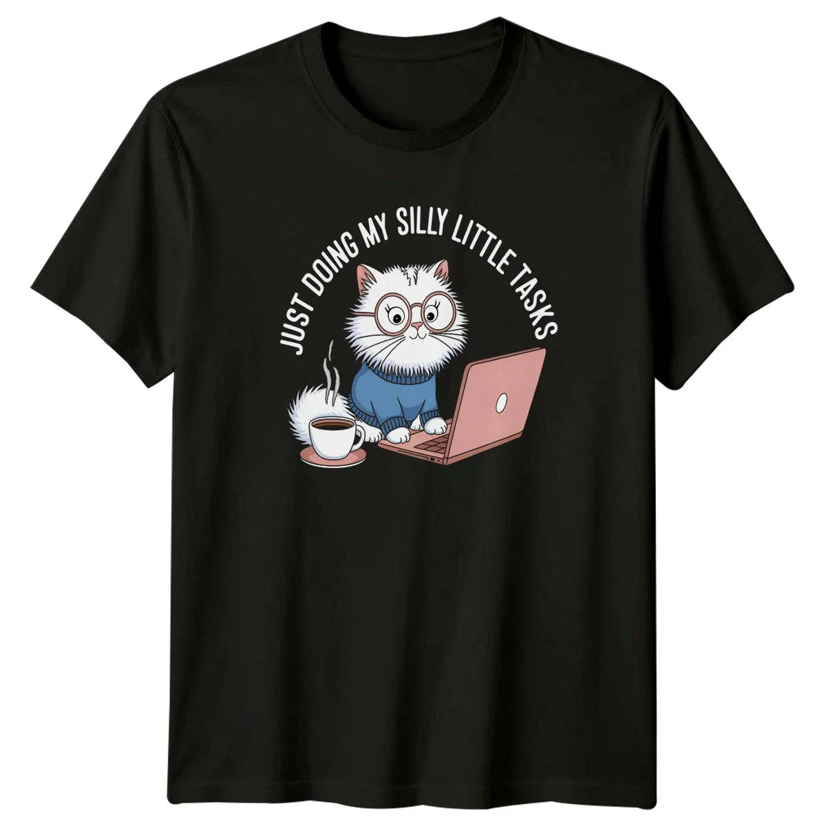 Just Doing My Silly Little T-Shirt Work From Home Cat Birthday Gift Unisex T-shirt, Sweatshirt, Hoodie, Long Sleeve Tee - T-Shirt, Sweatshirt, Hoodie