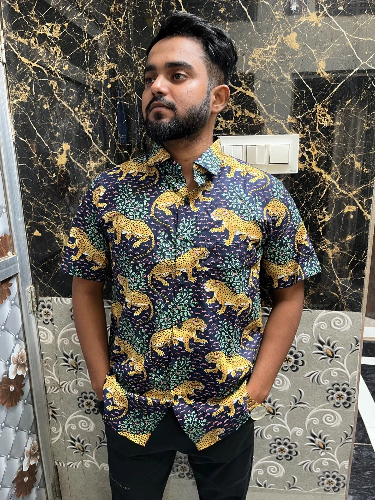 Blue Tiger Shirts Men's Clothing Boys Beautiful Shirts Indian Cotton Shirts US Unisex T-shirt, Sweatshirt, Hoodie, Long Sleeve Tee - T-Shirt, Sweatshirt, Hoodie