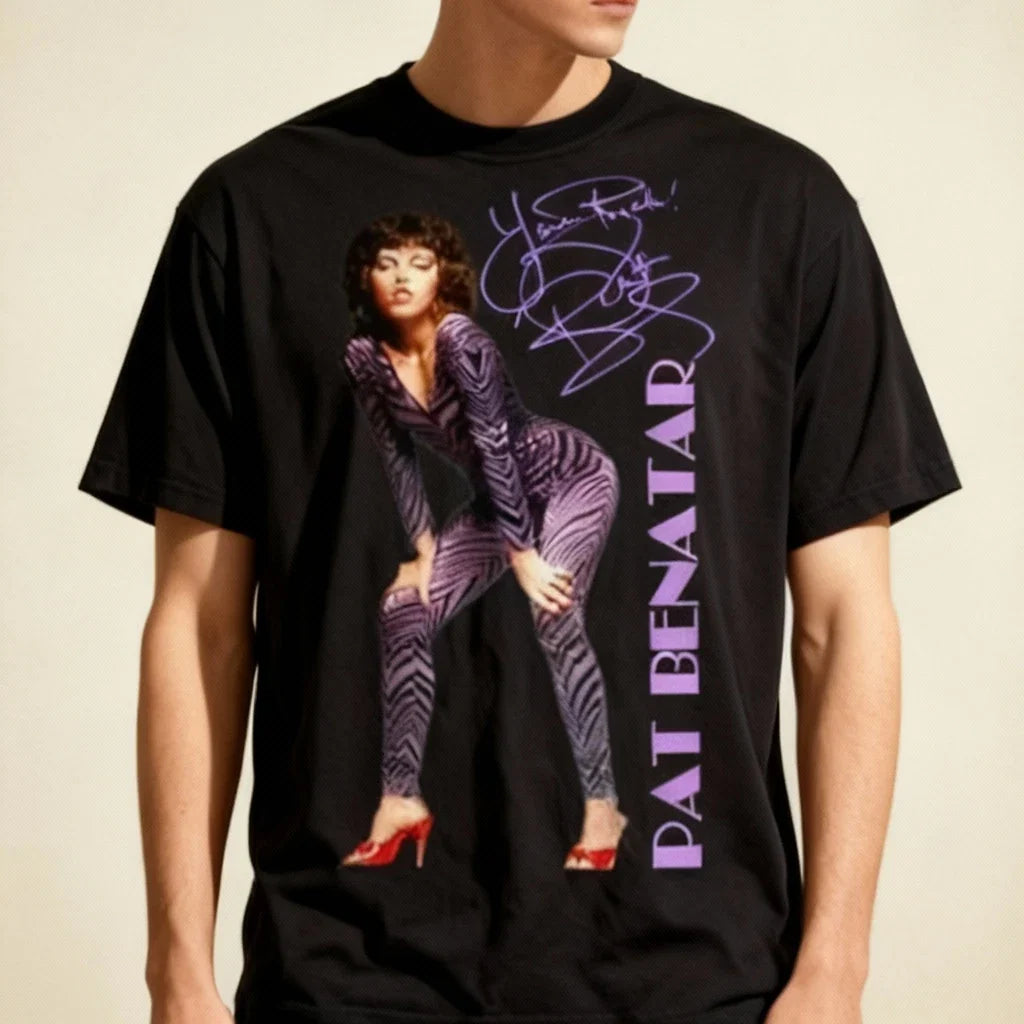 NWT! Pat Benatar Signature Collection Cotton Unisex Black T-shirt S-5XL Unisex T-shirt, Sweatshirt, Hoodie, Long Sleeve Tee - T-Shirt, Sweatshirt, Hoodie
