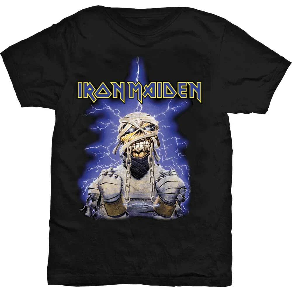 Official Iron Maiden T Shirt Powerslave Mummy Eddie Logo Black New S M L XL XXL Unisex T-shirt, Sweatshirt, Hoodie, Long Sleeve Tee - T-Shirt, Sweatshirt, Hoodie