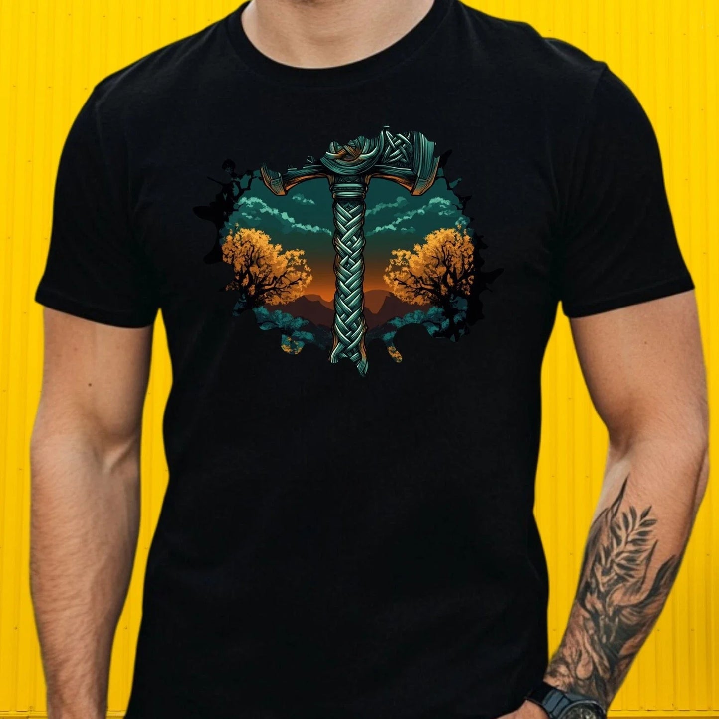 Mens Mjolnir Knot Hammer Motif Cotton T-Shirt Size XS to 5XL Unisex T-shirt, Sweatshirt, Hoodie, Long Sleeve Tee - T-Shirt, Sweatshirt, Hoodie
