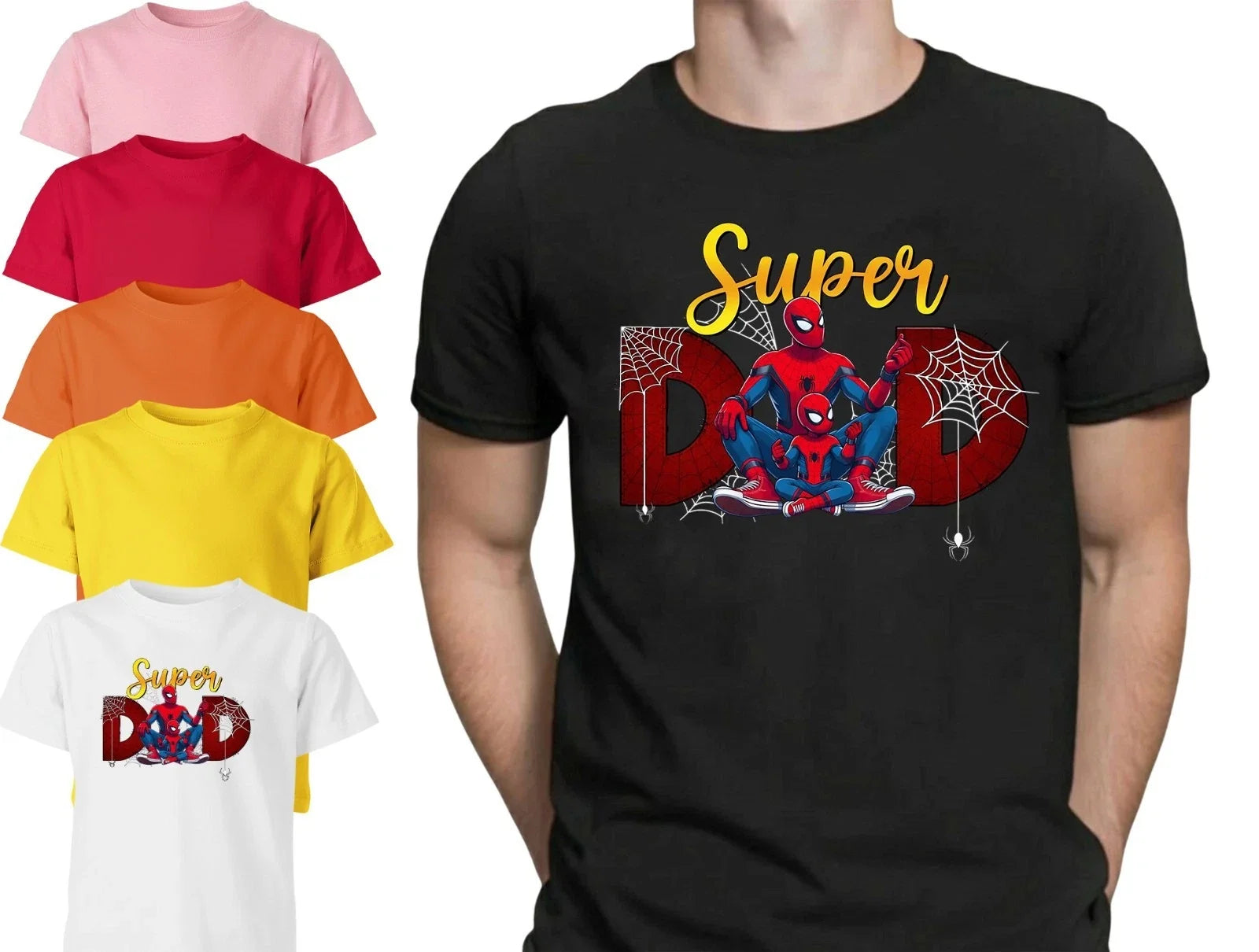 Superhero Super Daddy Fathers Day Daddy Mens T Shirt Funny Gift Hero Dad Tee Unisex T-shirt, Sweatshirt, Hoodie, Long Sleeve Tee - T-Shirt, Sweatshirt, Hoodie