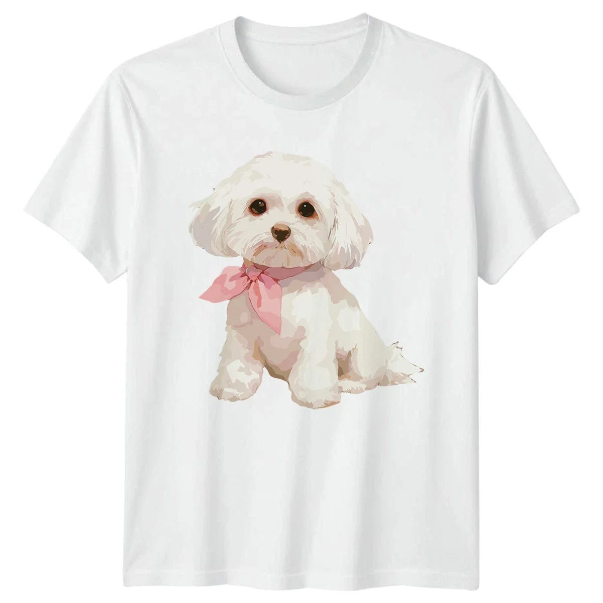 Cute White Puppy T-Shirt Small Dog Pet Lover Gift For Him And Her Unisex T-shirt, Sweatshirt, Hoodie, Long Sleeve Tee - T-Shirt, Sweatshirt, Hoodie