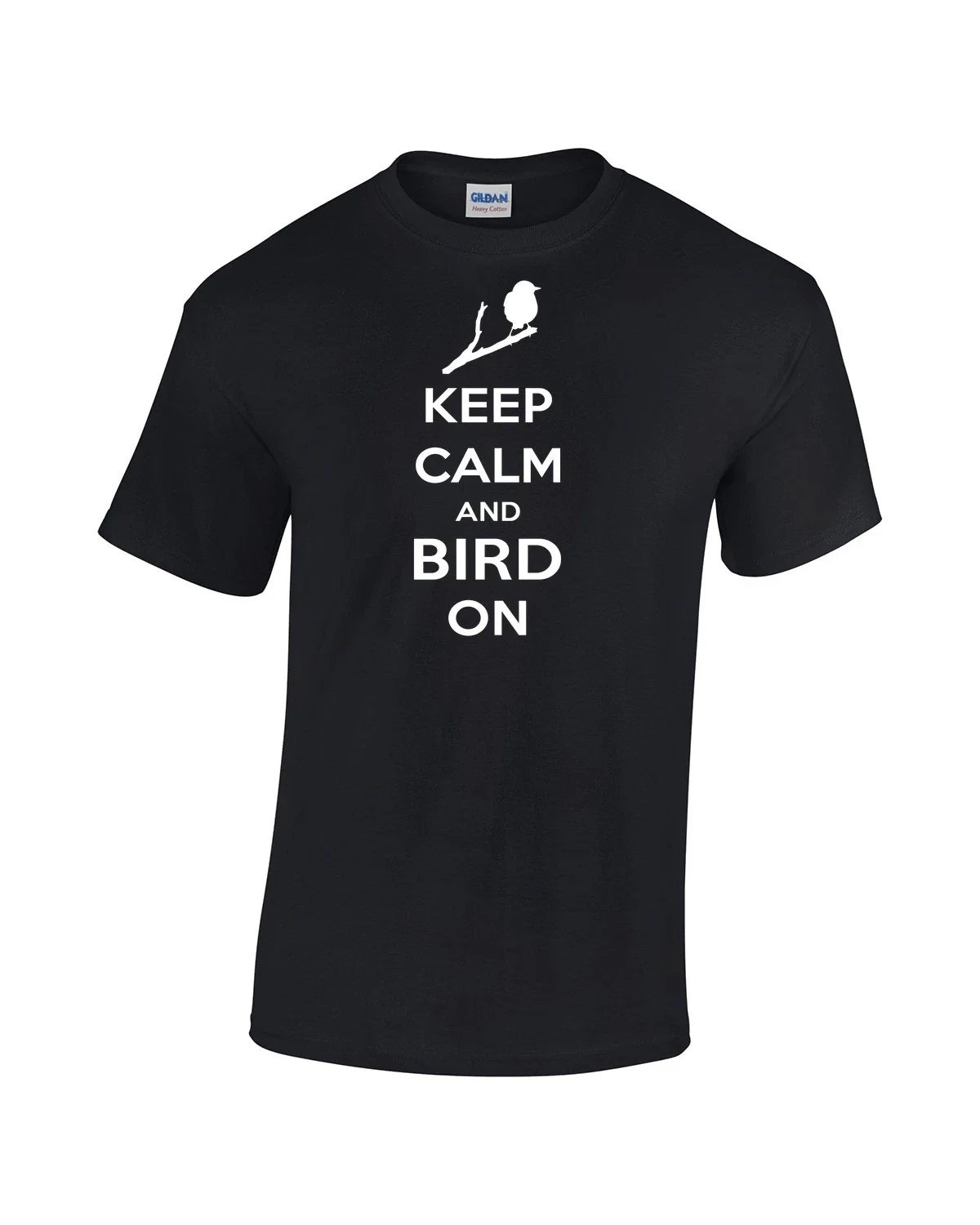 Keep Calm And Bird On T-Shirt Funny Punny Bird Lover Gift Premium Cotton Tee Unisex T-shirt, Sweatshirt, Hoodie, Long Sleeve Tee - T-Shirt, Sweatshirt, Hoodie
