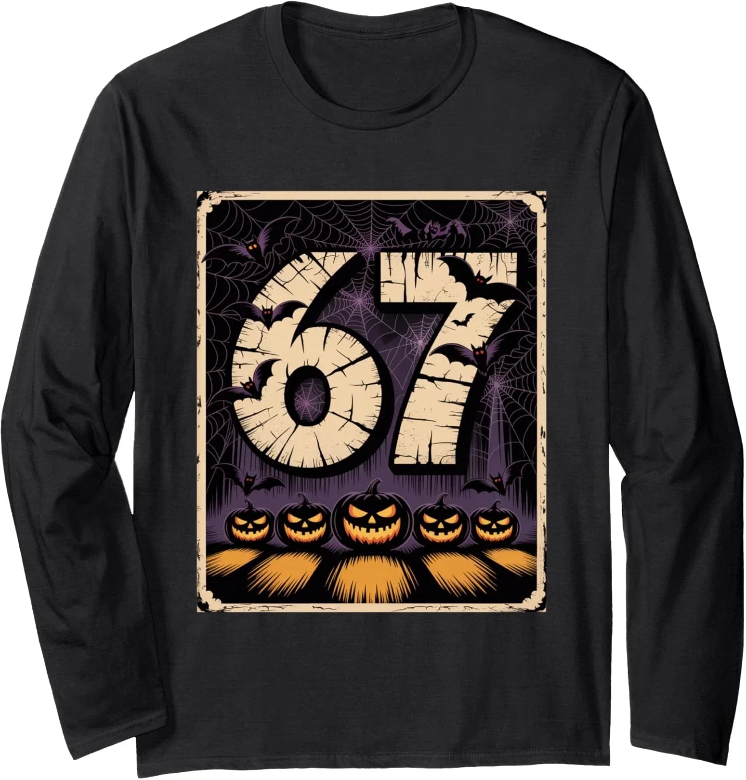 Six Seven Meme 67 Funny Halloween Design Long Sleeve T-Shirt Unisex T-shirt, Sweatshirt, Hoodie, Long Sleeve Tee - T-Shirt, Sweatshirt, Hoodie