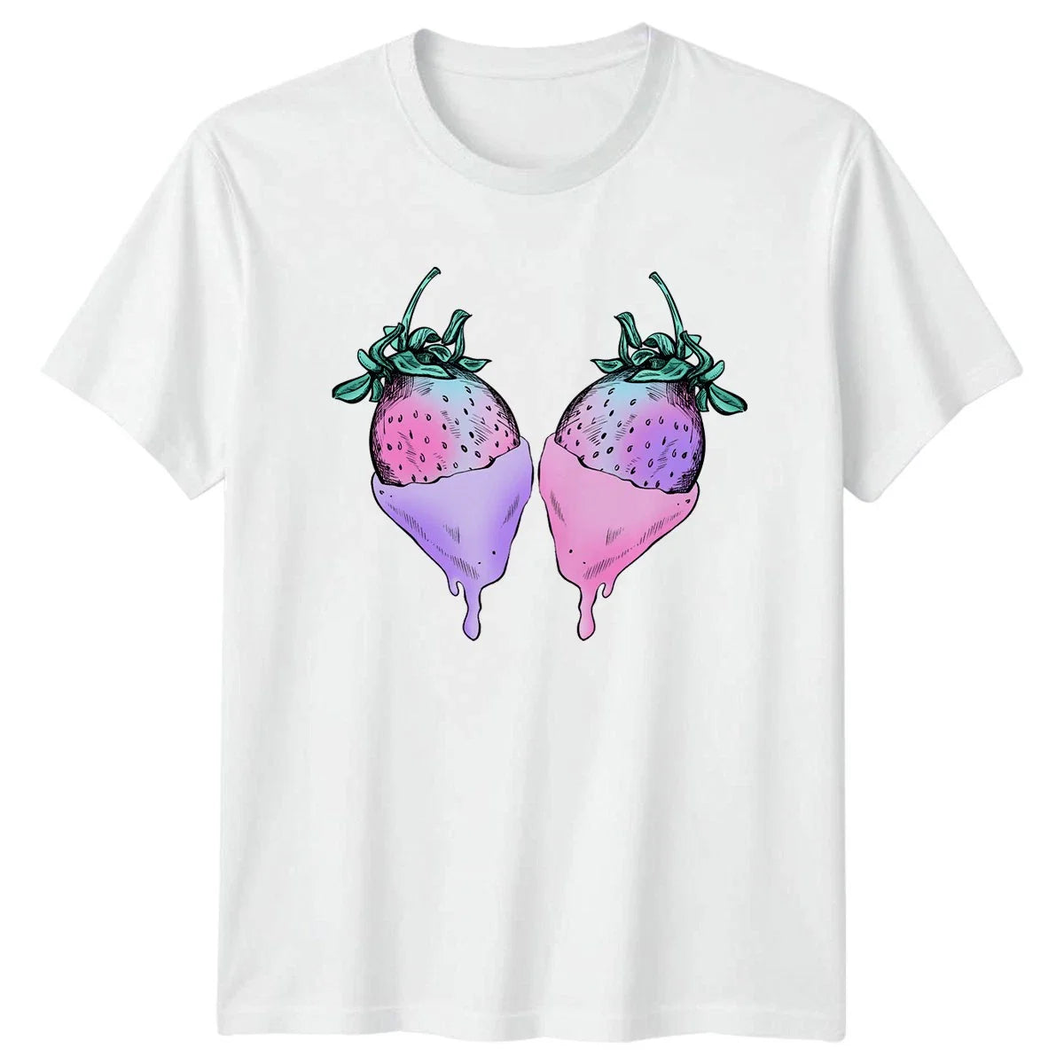 Pastel Goth Strawberry Valentines Day T-Shirt Strawberry Dessert Valentines Day Unisex T-shirt, Sweatshirt, Hoodie, Long Sleeve Tee - T-Shirt, Sweatshirt, Hoodie