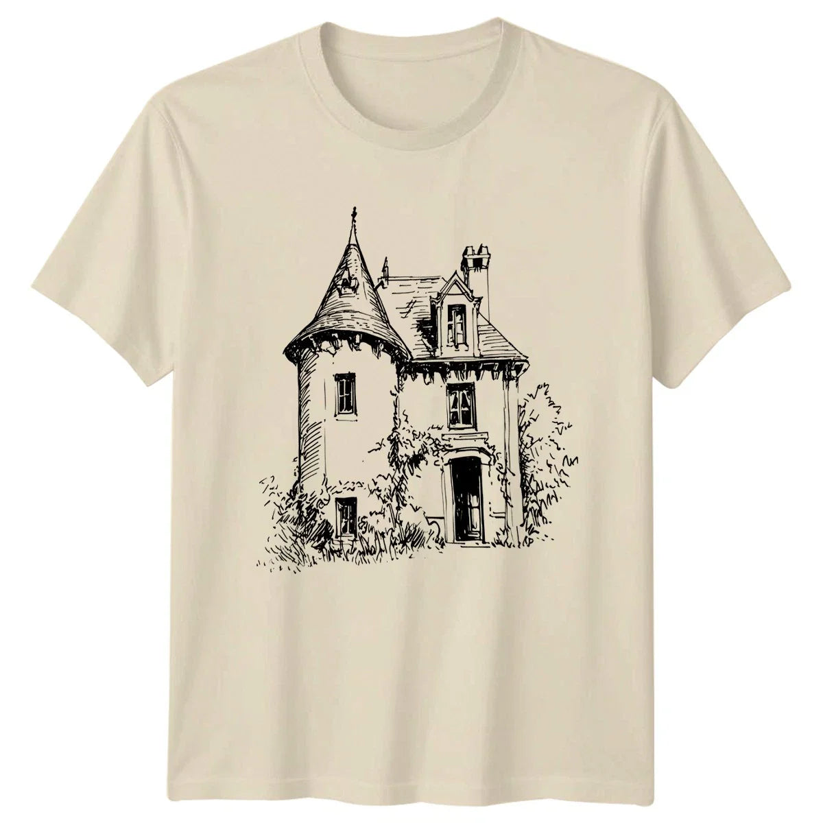 Old Victorian Gothic House Architectural T-Shirt Sketch Art Building Unisex T-shirt, Sweatshirt, Hoodie, Long Sleeve Tee - T-Shirt, Sweatshirt, Hoodie