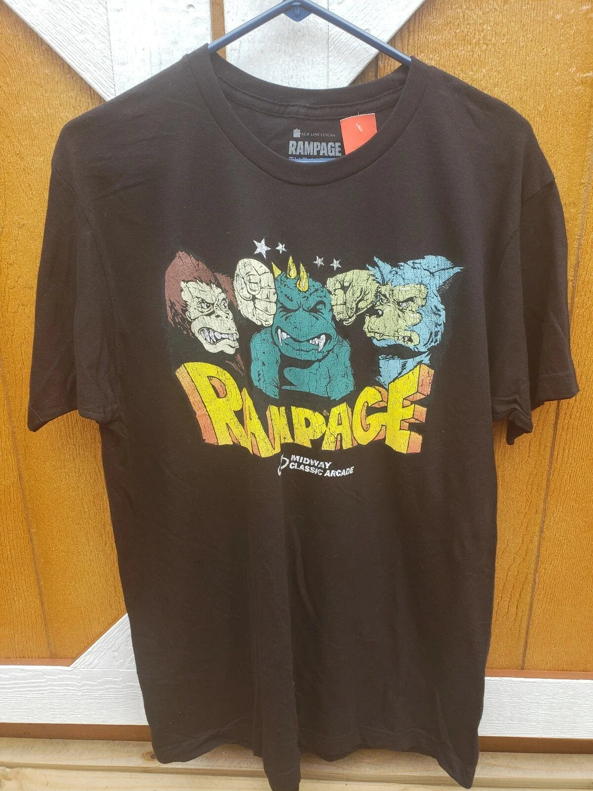 Rampage The Movie Mens T Shirt L Arcade Game 1986 Vintage Soft Cotton Never Worn Unisex T-shirt, Sweatshirt, Hoodie, Long Sleeve Tee - T-Shirt, Sweatshirt, Hoodie