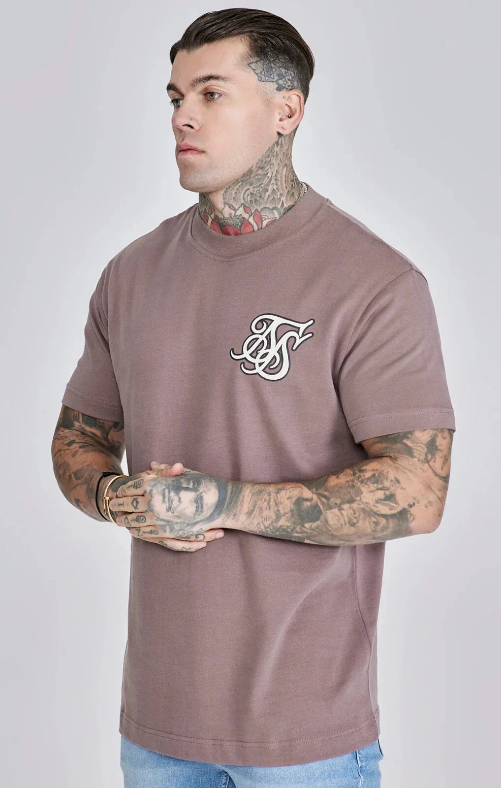 SikSilk Mens Brown Logo T-Shirt Medium Unisex T-shirt, Sweatshirt, Hoodie, Long Sleeve Tee - T-Shirt, Sweatshirt, Hoodie