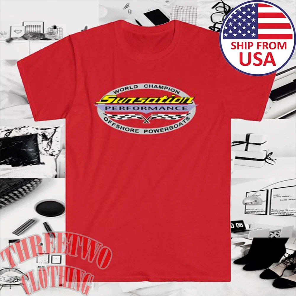 Sunsation Performance Powerboats Men's Red Size S to 5XL Unisex T-shirt, Sweatshirt, Hoodie, Long Sleeve Tee - T-Shirt, Sweatshirt, Hoodie