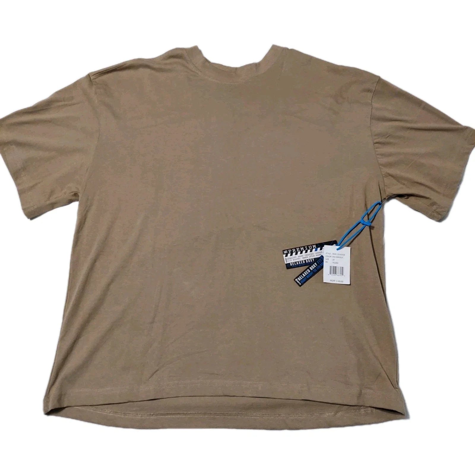 GSTR Relaxed Boxy Fit Heavyweight T-Shirt Mens 2XL Tan Premium Cotton Tee NWT Unisex T-shirt, Sweatshirt, Hoodie, Long Sleeve Tee - T-Shirt, Sweatshirt, Hoodie