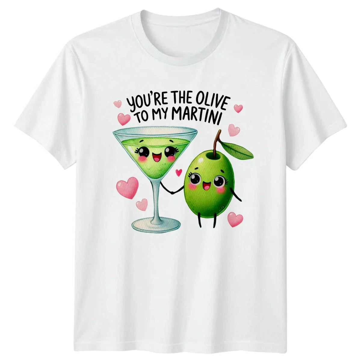 Martini Olive Cocktail Kawaii Graphic Tee Mens Womens Unisex Top Unisex T-shirt, Sweatshirt, Hoodie, Long Sleeve Tee - T-Shirt, Sweatshirt, Hoodie