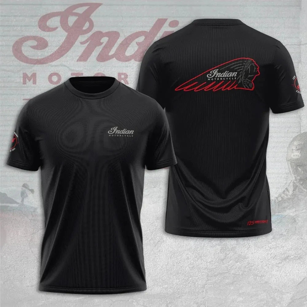 Indian Motorcycle 125th Anniversary 3D Apparel Unisex T-shirt, Sweatshirt, Hoodie, Long Sleeve Tee - T-Shirt, Sweatshirt, Hoodie