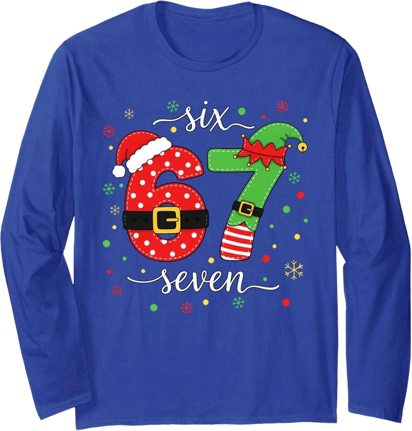 Trending Six Seven Meme Christmas 67 Xmas Long Sleeve T-Shirt Unisex T-shirt, Sweatshirt, Hoodie, Long Sleeve Tee - T-Shirt, Sweatshirt, Hoodie