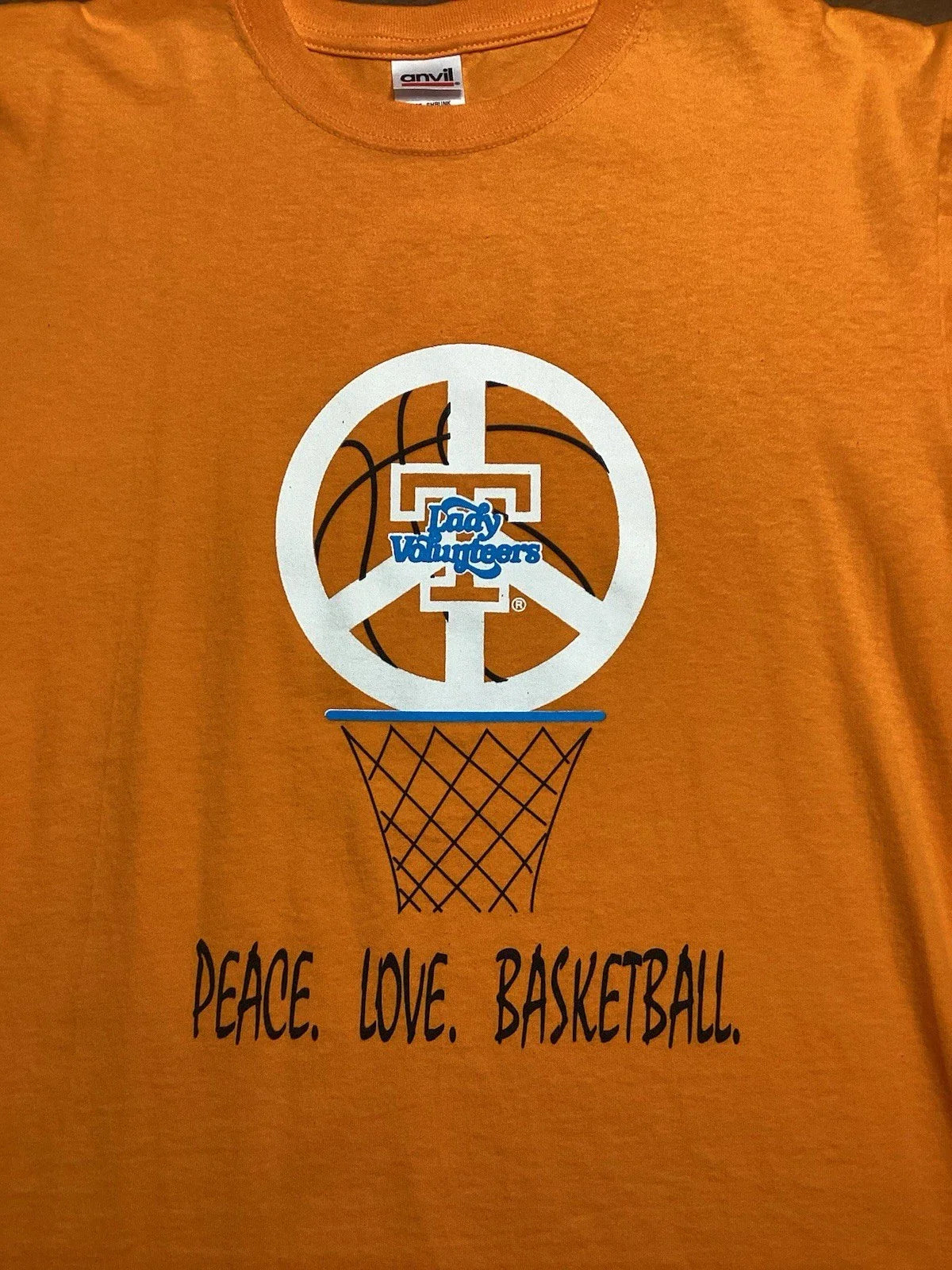 Vintage Y2K Tennessee Lady Volunteers Shirt Size M Womens Basketball Peace Love Unisex T-shirt, Sweatshirt, Hoodie, Long Sleeve Tee - T-Shirt, Sweatshirt, Hoodie