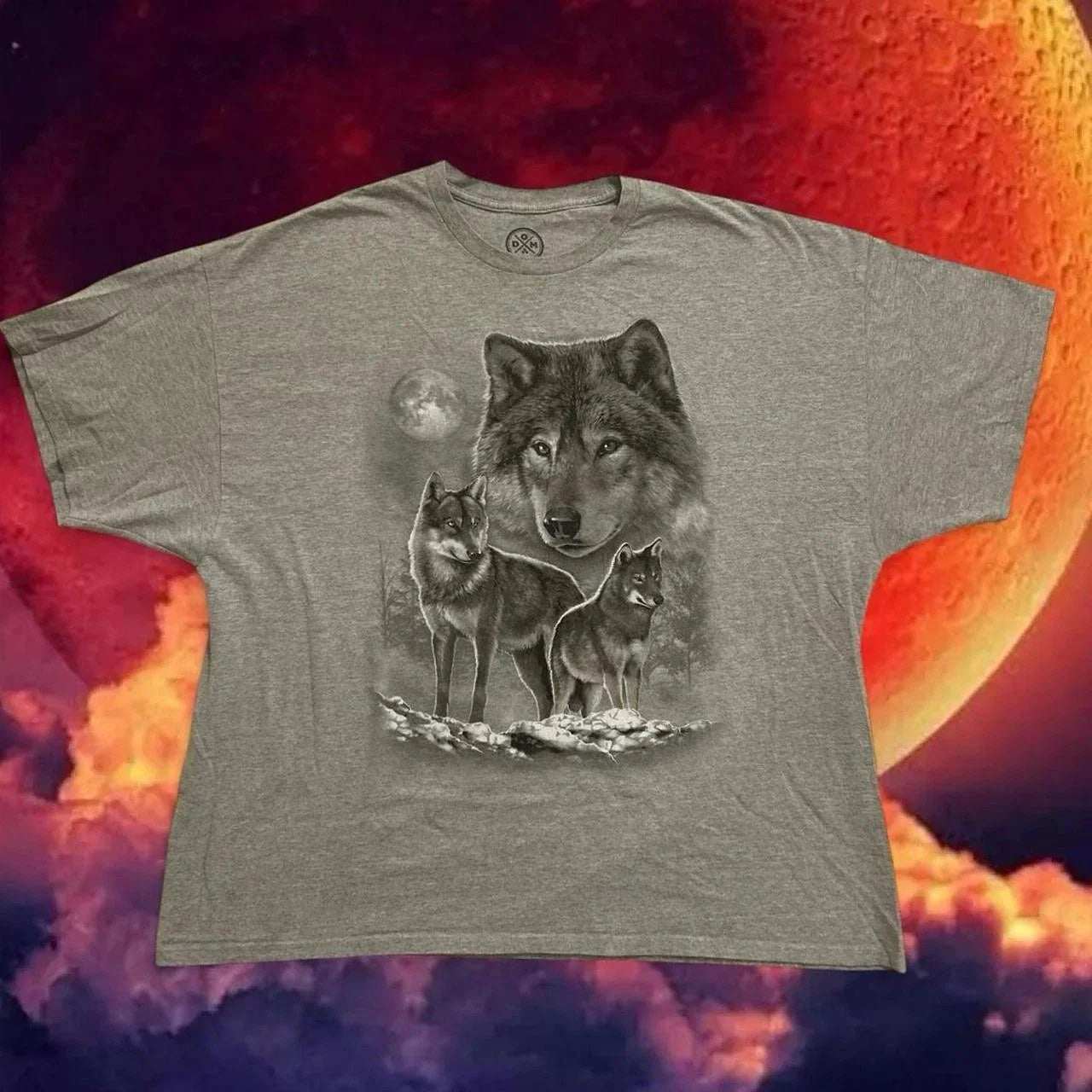 Wolf Graphic T Shirt by ODM (Gray, Size 3XL) Y2K Style Unisex T-shirt, Sweatshirt, Hoodie, Long Sleeve Tee - T-Shirt, Sweatshirt, Hoodie