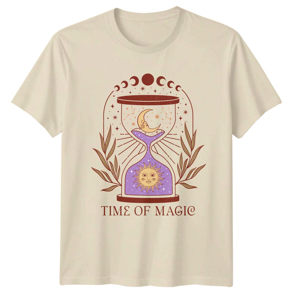 Time Of Magic Hourglass Moon Sun Celestial Boho Magic T-Shirt Unisex T-shirt, Sweatshirt, Hoodie, Long Sleeve Tee - T-Shirt, Sweatshirt, Hoodie