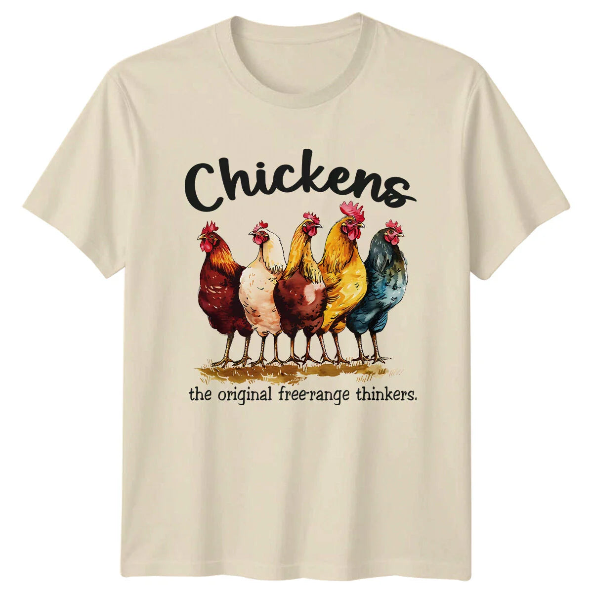 Chickens Original Free-Range Thinkers Animal Pun Funny Quote T-Shirt Unisex T-shirt, Sweatshirt, Hoodie, Long Sleeve Tee - T-Shirt, Sweatshirt, Hoodie