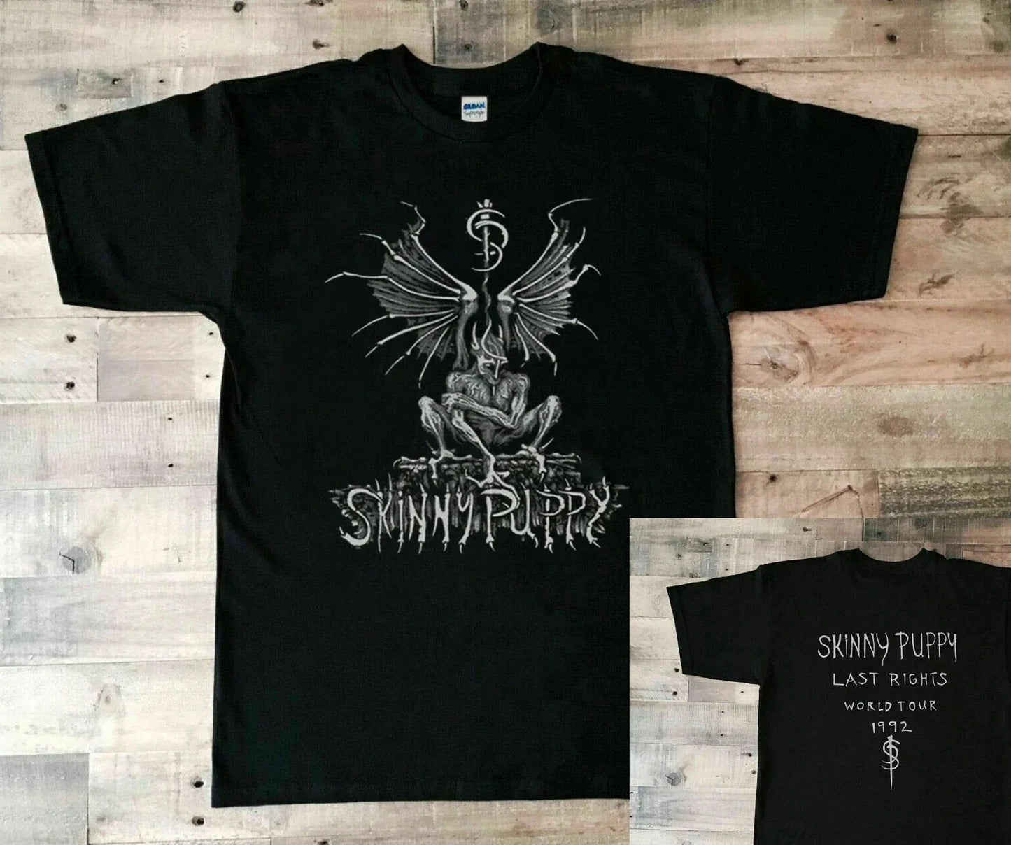 Vintage 1992 Skinny Puppy The Last Rights World Tour T-Shirt, 90s Skinny Puppy B Unisex T-shirt, Sweatshirt, Hoodie, Long Sleeve Tee - T-Shirt, Sweatshirt, Hoodie