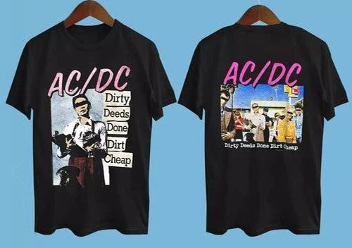 ACDC - Dirty Deeds Done Dirt Cheap Short Sleeve Black All size T-Shirt Unisex T-shirt, Sweatshirt, Hoodie, Long Sleeve Tee - T-Shirt, Sweatshirt, Hoodie
