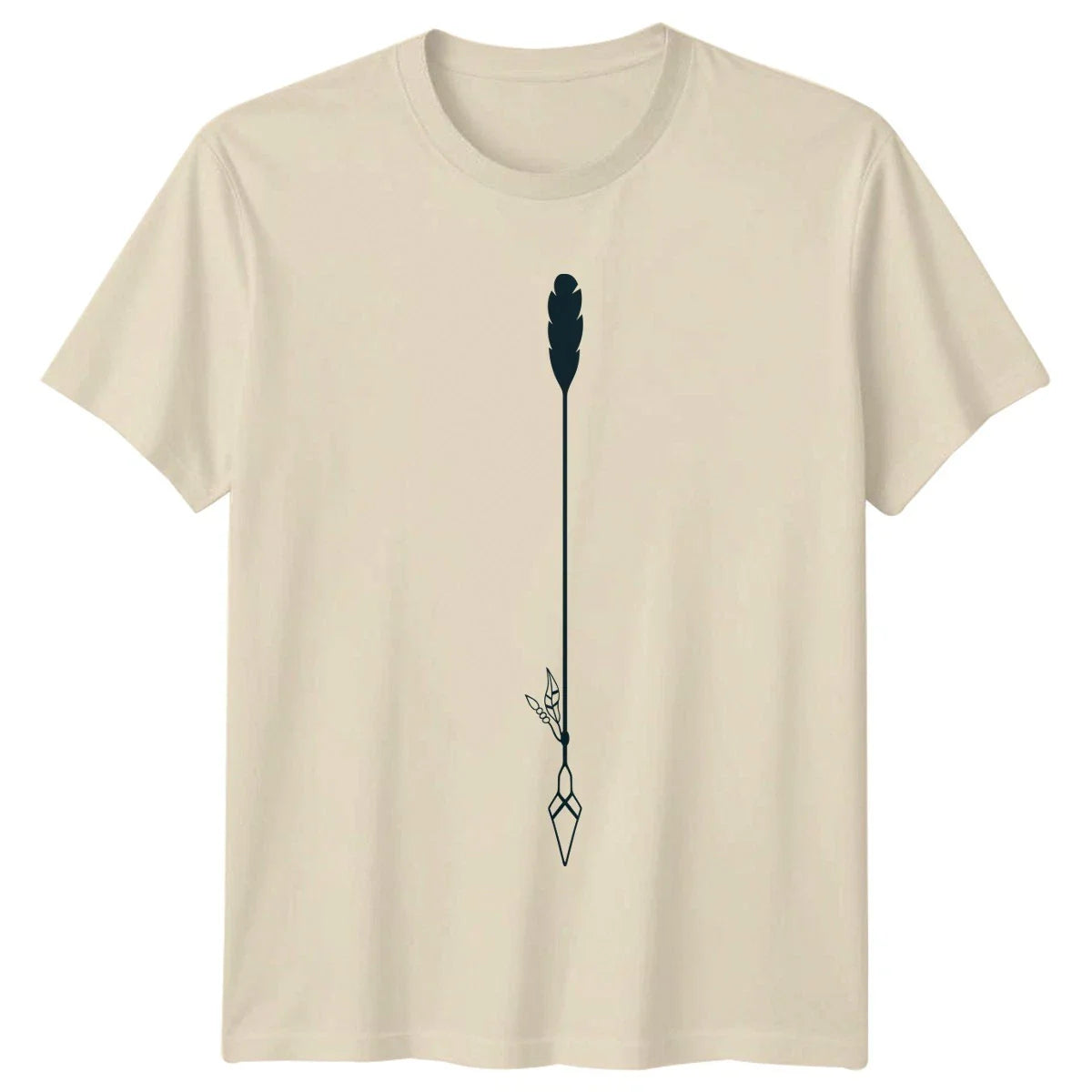 Stylized Feather Arrow Minimalist Geometric T-Shirt Boho Style Abstract Unisex T-shirt, Sweatshirt, Hoodie, Long Sleeve Tee - T-Shirt, Sweatshirt, Hoodie