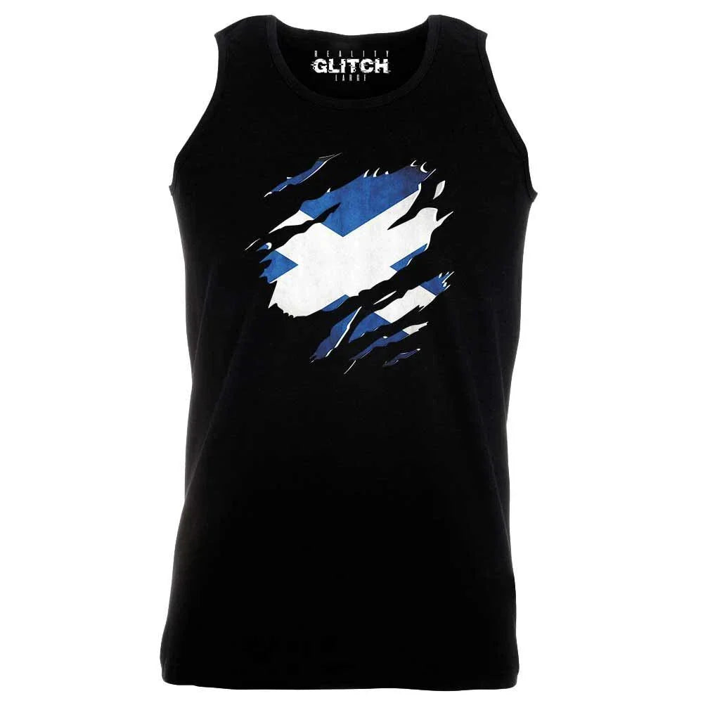 Torn Scotland Flag Vest - Funny country Scottish retro fashion cool sport pride Unisex T-shirt, Sweatshirt, Hoodie, Long Sleeve Tee - T-Shirt, Sweatshirt, Hoodie