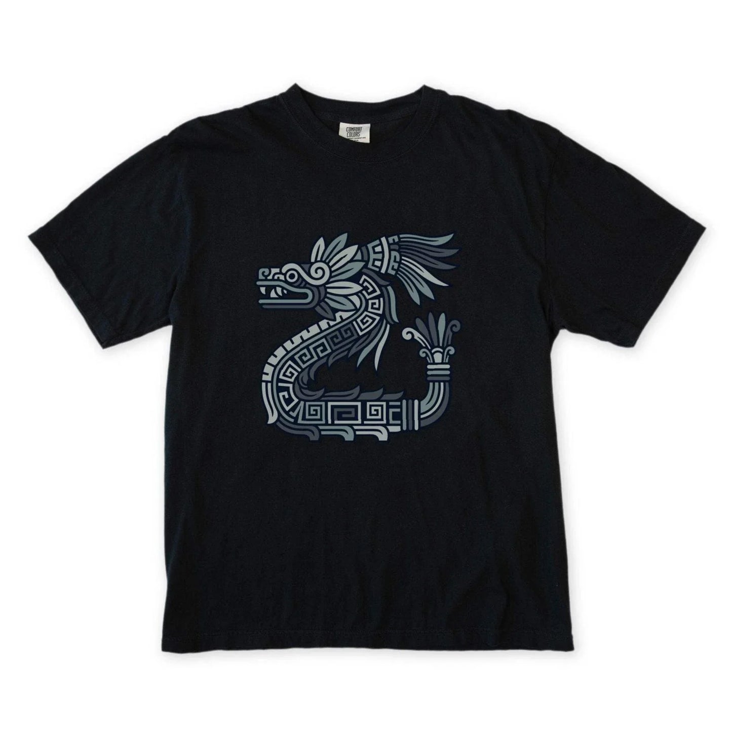 Quetzalcoatl Feathered Serpent T-Shirt | Aztec Mayan Mythology Tee Shirt Unisex T-shirt, Sweatshirt, Hoodie, Long Sleeve Tee - T-Shirt, Sweatshirt, Hoodie