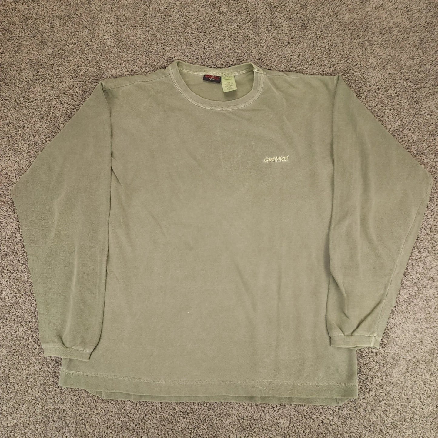 Vintage Gramicci Shirt Men XL Green Textured Long Sleeve USA 90s Y2K Boxy Grunge Unisex T-shirt, Sweatshirt, Hoodie, Long Sleeve Tee - T-Shirt, Sweatshirt, Hoodie