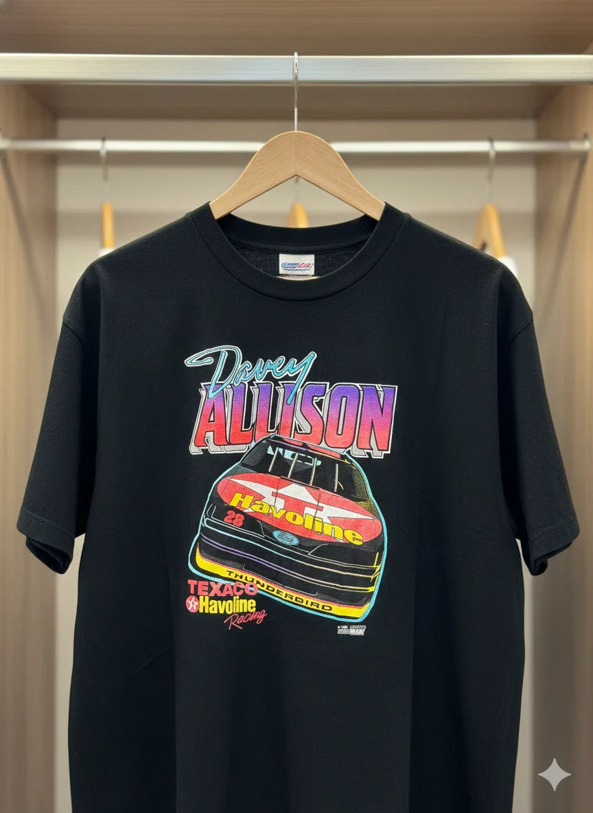 Davey Allison Havoline Racing T-Shirt Black Texaco Thunderbird - T399 Unisex T-shirt, Sweatshirt, Hoodie, Long Sleeve Tee - T-Shirt, Sweatshirt, Hoodie