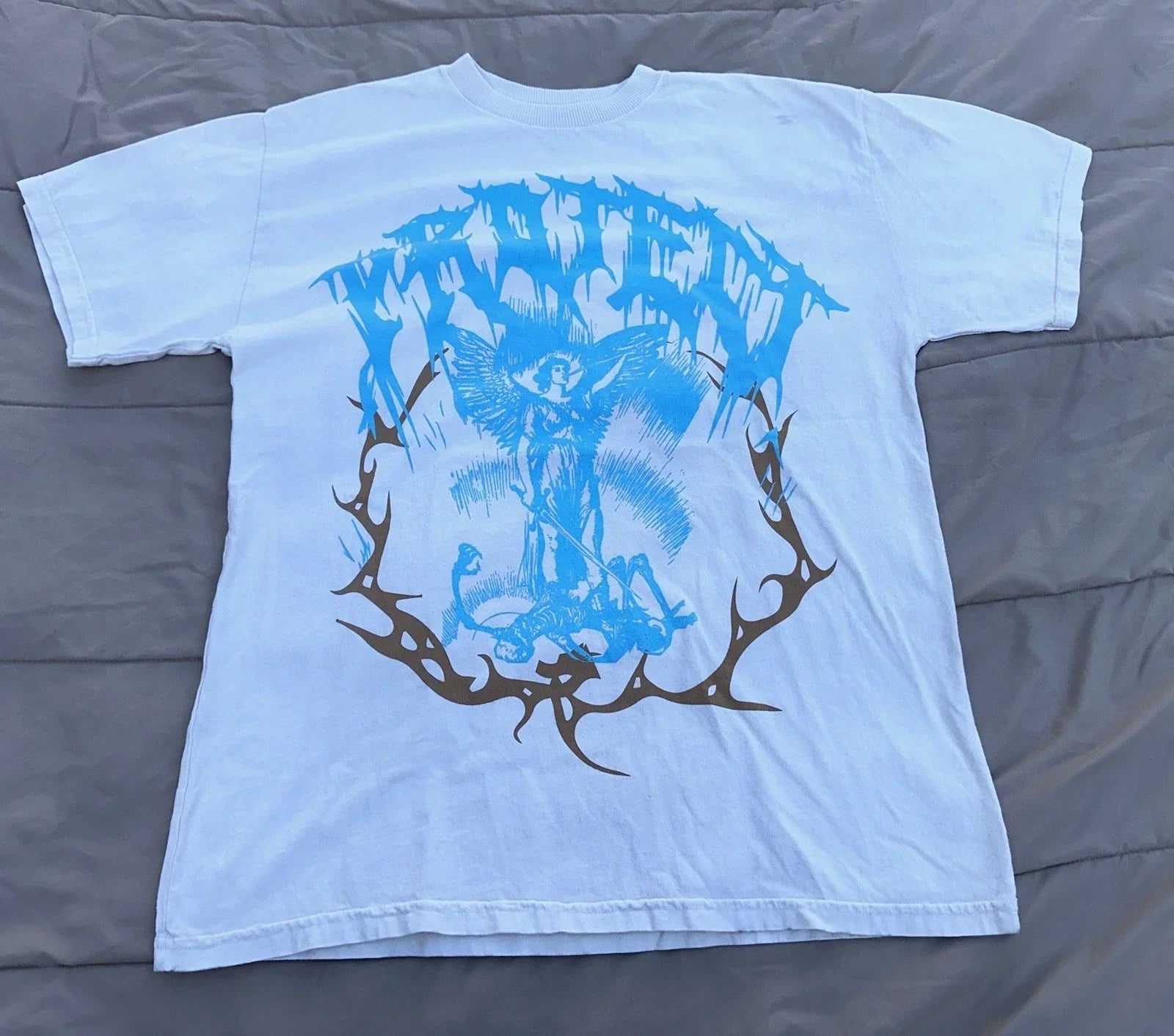 PacSun Graphic T Shirt Mens Large White Angel Streetwear Y2K Goth Grunge Unisex T-shirt, Sweatshirt, Hoodie, Long Sleeve Tee - T-Shirt, Sweatshirt, Hoodie