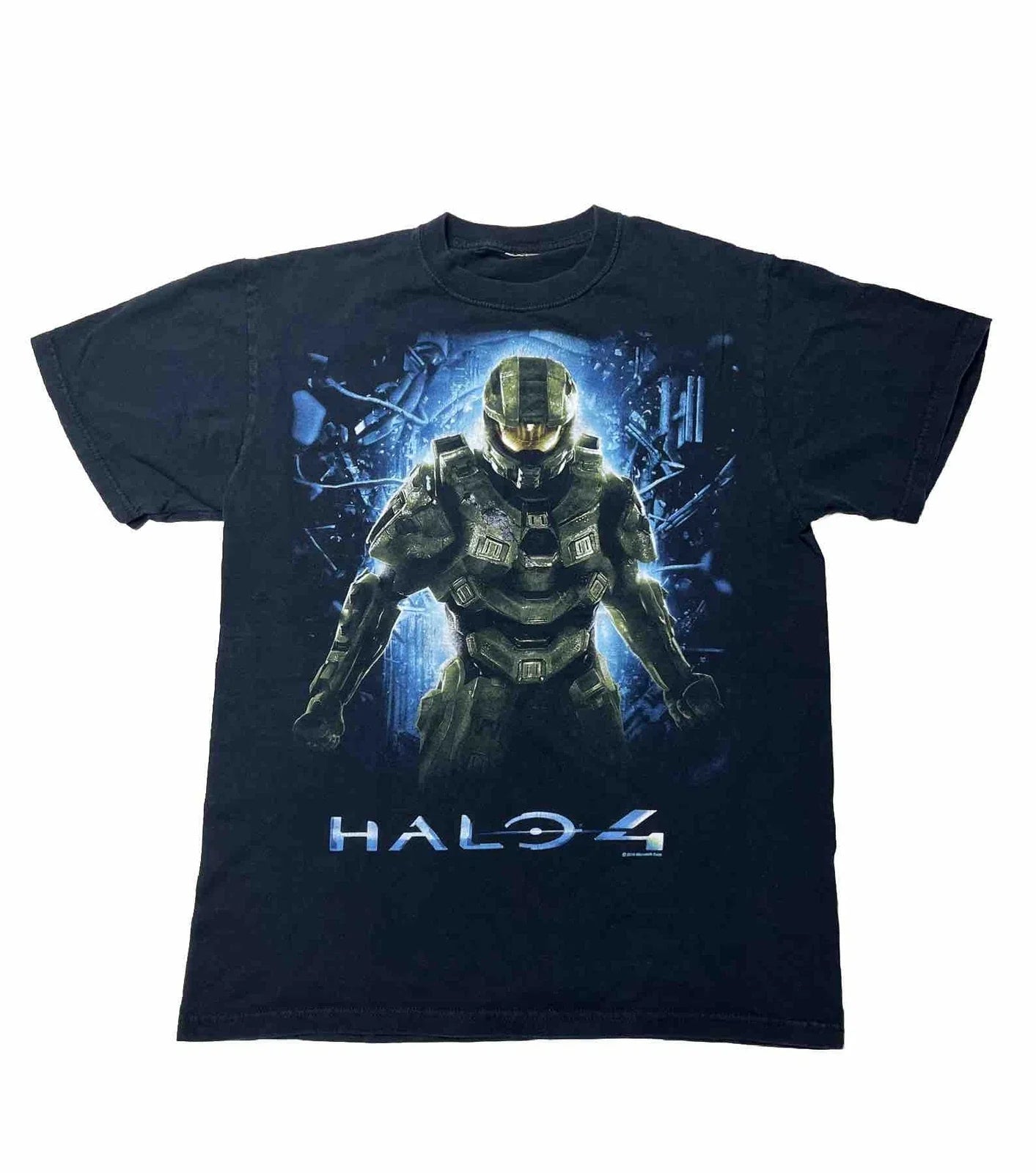 Halo 4 Video Game Promo 2012 Tee Black T-Shirt Master Chief Men Size Small Unisex T-shirt, Sweatshirt, Hoodie, Long Sleeve Tee - T-Shirt, Sweatshirt, Hoodie