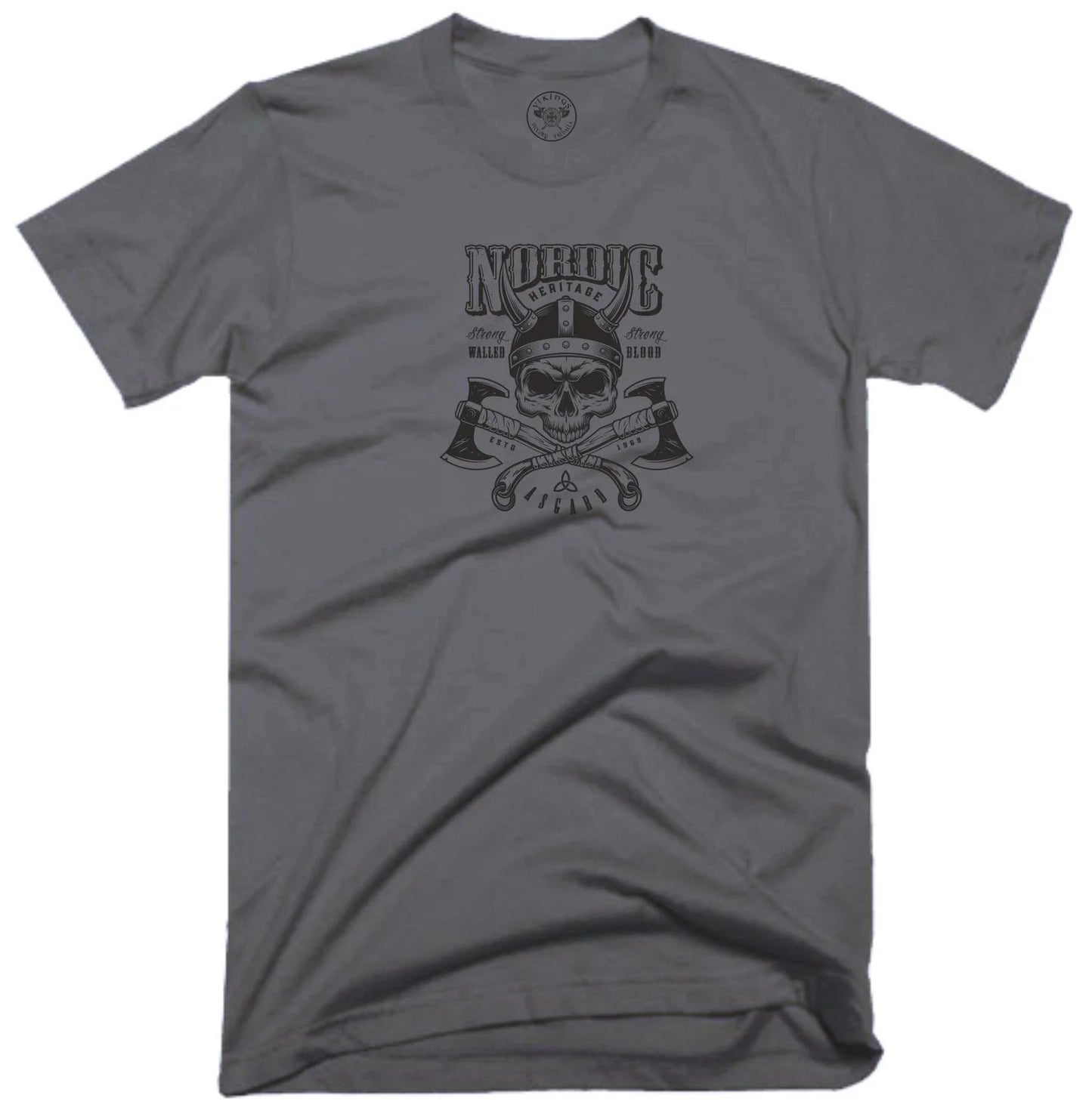 Skull & Axes T Shirt Vikings Clothing Valhalla Norse Pagan Warrior Thor Odin Top Unisex T-shirt, Sweatshirt, Hoodie, Long Sleeve Tee - T-Shirt, Sweatshirt, Hoodie