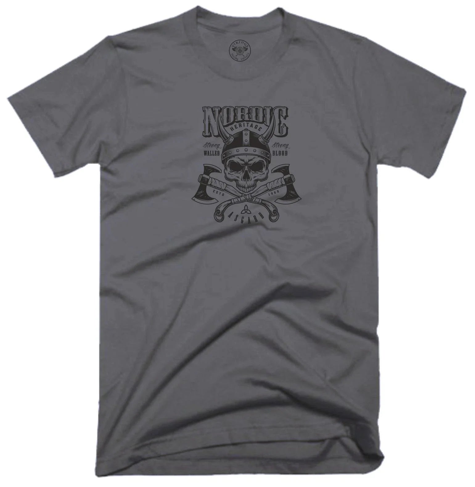 Skull & Axes T Shirt Vikings Clothing Valhalla Norse Pagan Warrior Thor Odin Top Unisex T-shirt, Sweatshirt, Hoodie, Long Sleeve Tee - T-Shirt, Sweatshirt, Hoodie