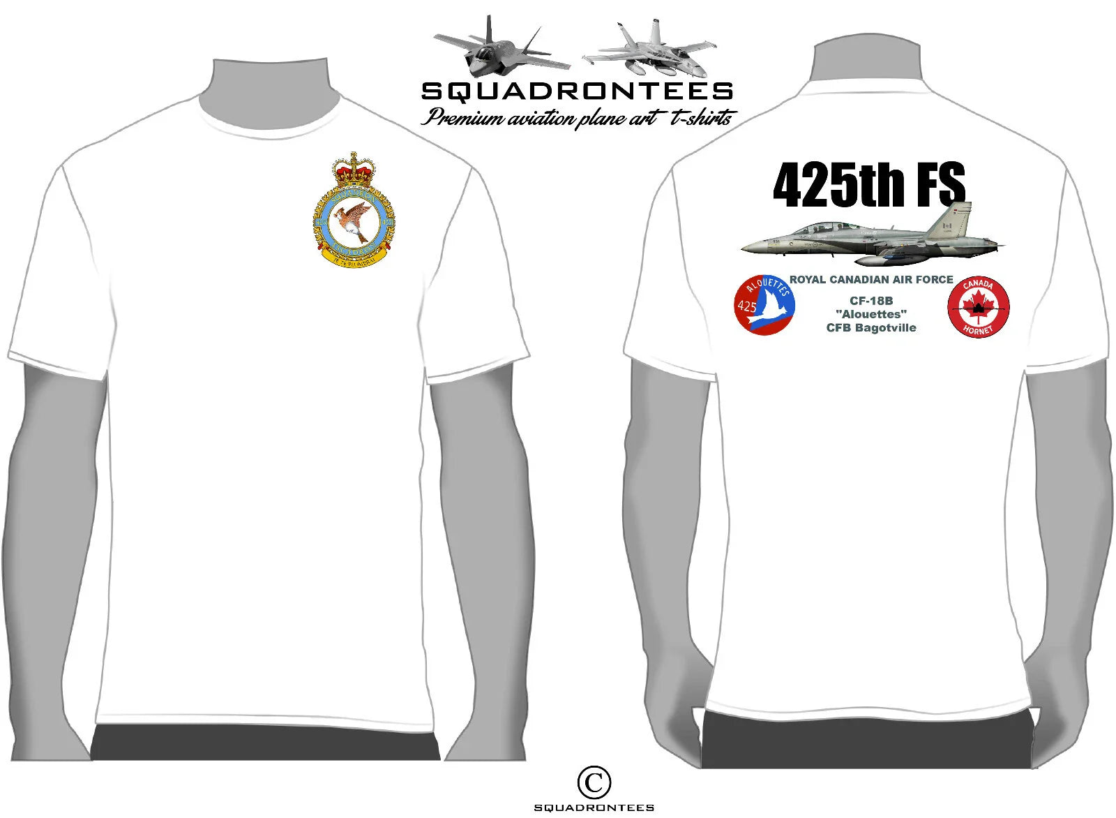 425 Fighter Squadron, Royal Canadian Air Force, CF-18 Squadron T-Shirt Unisex T-shirt, Sweatshirt, Hoodie, Long Sleeve Tee - T-Shirt, Sweatshirt, Hoodie