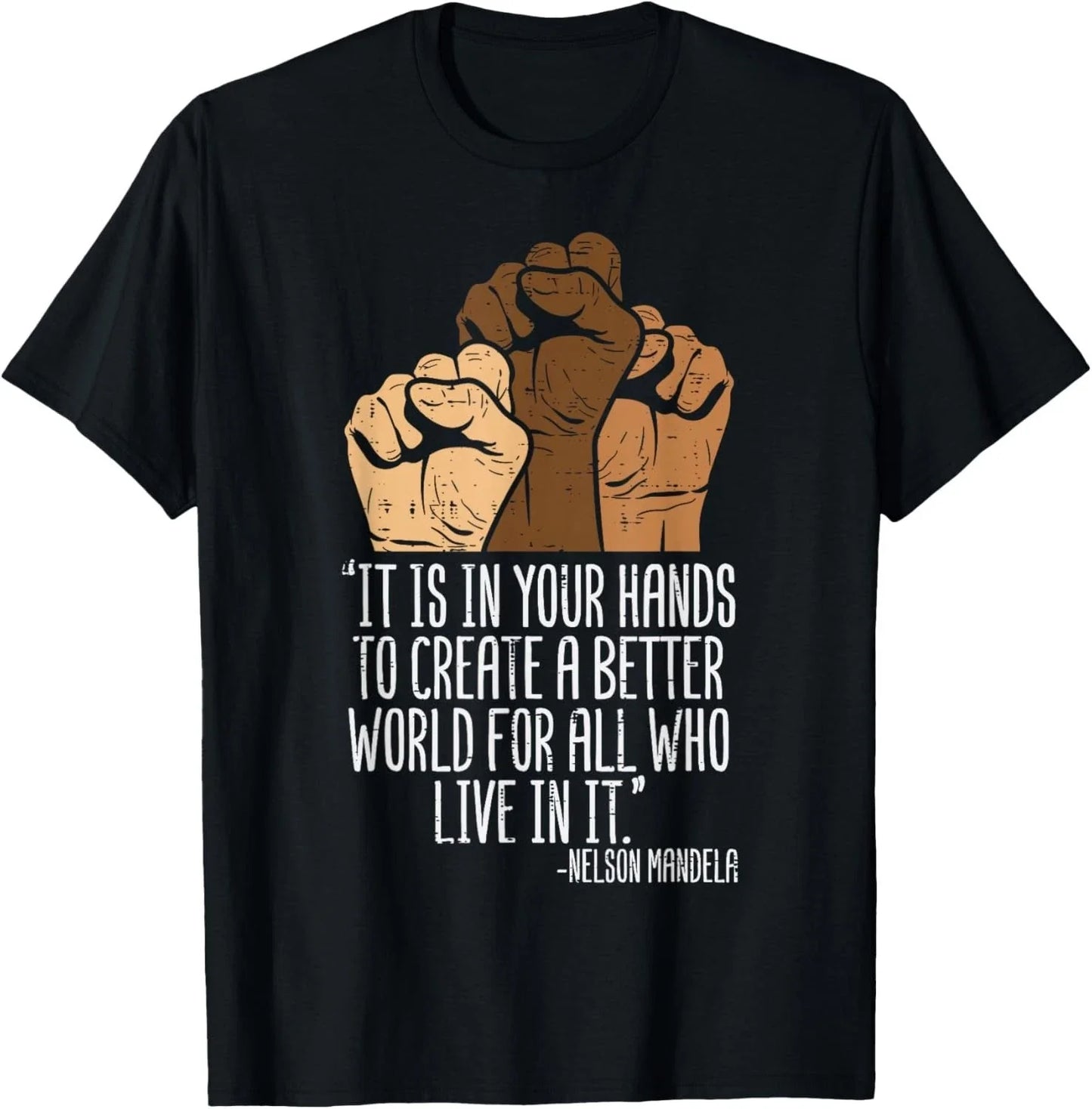 Your Hands Create Better World Black Lives Matter BLM Gift  unisex T-Shirt Unisex T-shirt, Sweatshirt, Hoodie, Long Sleeve Tee - T-Shirt, Sweatshirt, Hoodie
