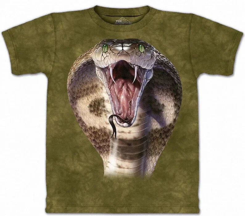 Cobra Snake Charmer Reptile Fangs Venom Bite Green The Mountain T-Shirt S-5X Unisex T-shirt, Sweatshirt, Hoodie, Long Sleeve Tee - T-Shirt, Sweatshirt, Hoodie