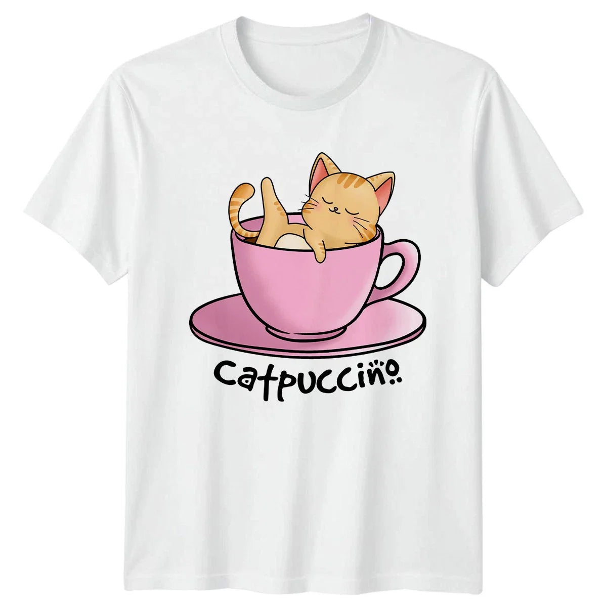 Catpuccino Womens T-Shirt Coffee Puns Cats Birthday Gift For Her Unisex T-shirt, Sweatshirt, Hoodie, Long Sleeve Tee - T-Shirt, Sweatshirt, Hoodie