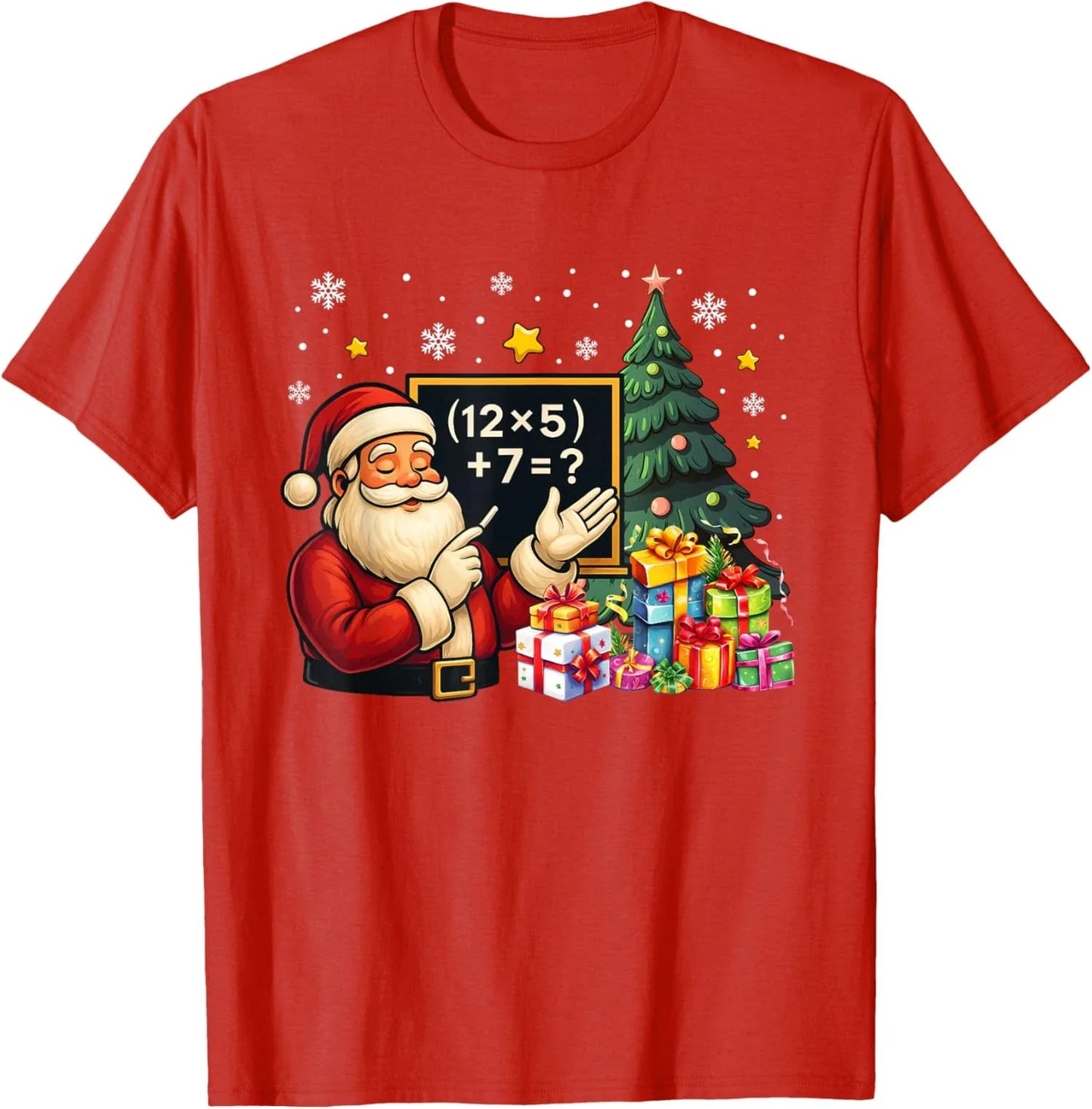 Teacher Santa Christmas Six Seven Meme Brainrot Math Unisex T-Shirt Unisex T-shirt, Sweatshirt, Hoodie, Long Sleeve Tee - T-Shirt, Sweatshirt, Hoodie