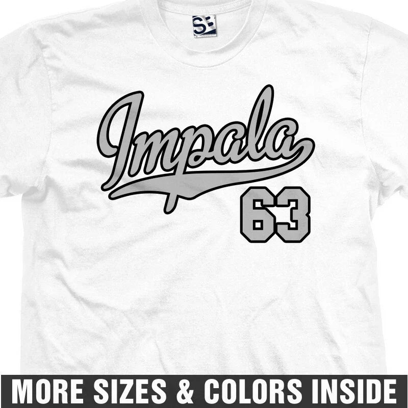 63 Impala PRO Script T-Shirt | 1963 SS Jersey Team Sports Logo Design Print Tee Unisex T-shirt, Sweatshirt, Hoodie, Long Sleeve Tee - T-Shirt, Sweatshirt, Hoodie