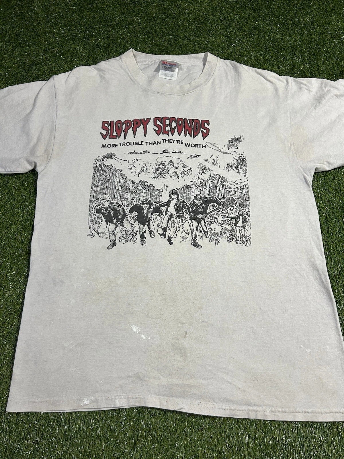 Vintage 90s Sloppy Seconds  Lets Kill The Trendy  Punk Rock Band T-Shirt XL Unisex T-shirt, Sweatshirt, Hoodie, Long Sleeve Tee - T-Shirt, Sweatshirt, Hoodie