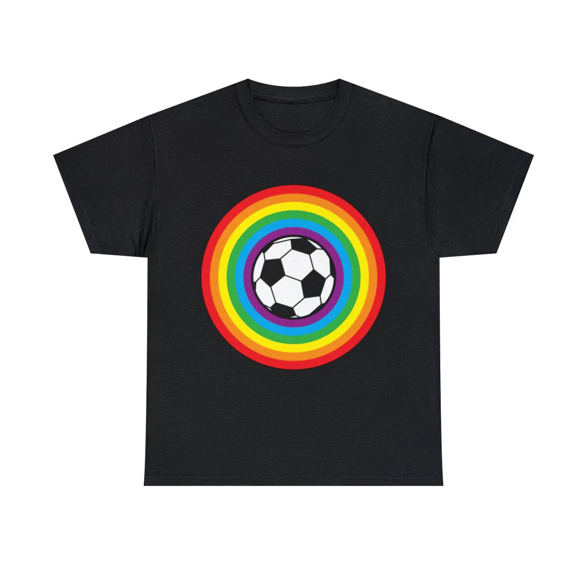 Rainbow Soccer Ball Graphic Tee Shirt, S-5XL Unisex T-shirt, Sweatshirt, Hoodie, Long Sleeve Tee - T-Shirt, Sweatshirt, Hoodie