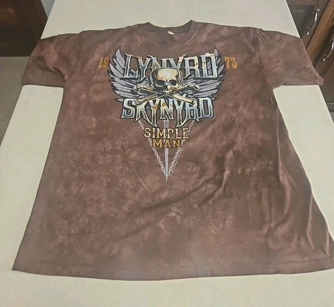 Liquid Blue Lynyard Skynyaed Simple Man Tie-Dye Shirt Brown Mens Sizes 2X Unisex T-shirt, Sweatshirt, Hoodie, Long Sleeve Tee - T-Shirt, Sweatshirt, Hoodie