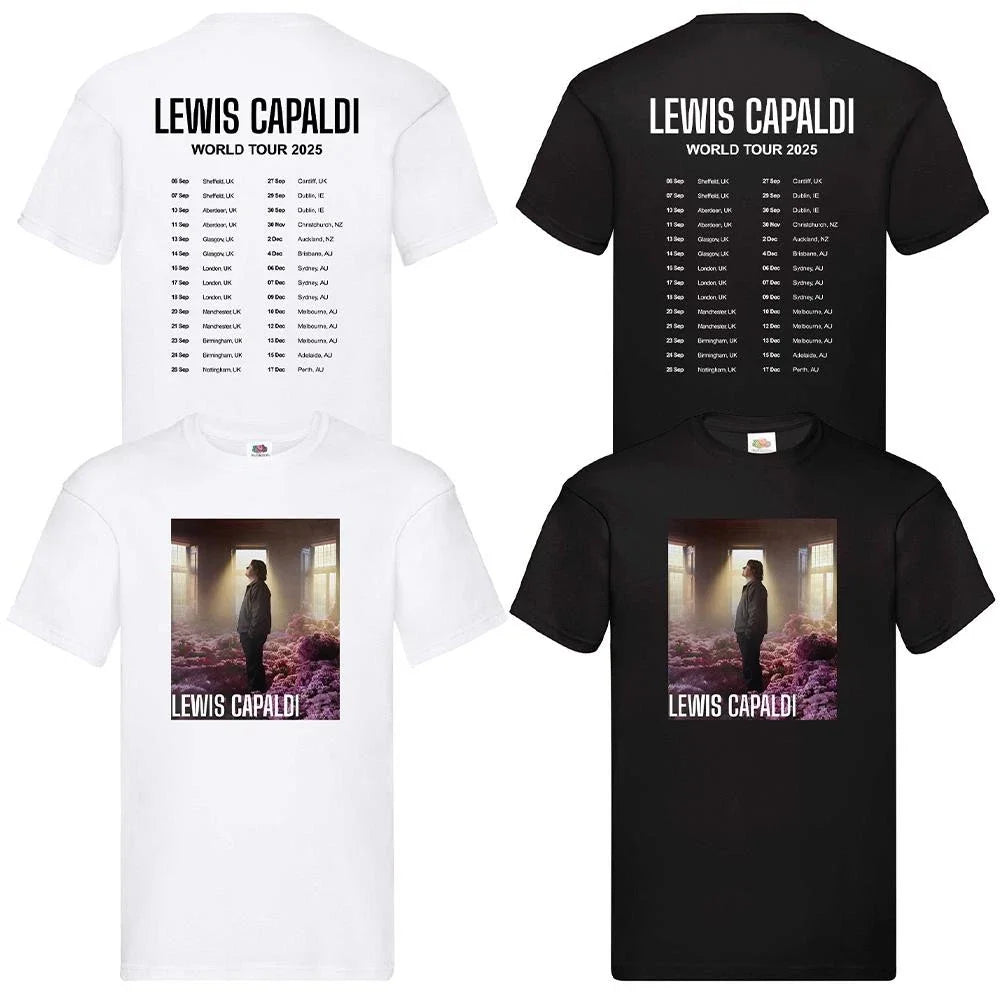 Lewis Capaldi 2025 World Tour T-Shirt Unisex Concert Fan Merch Tee Unisex T-shirt, Sweatshirt, Hoodie, Long Sleeve Tee - T-Shirt, Sweatshirt, Hoodie